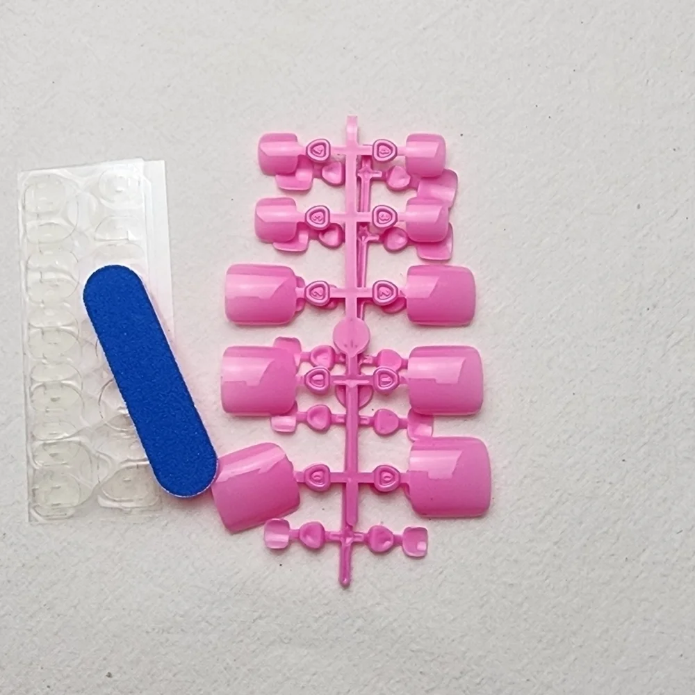 24 Pieces Fake Toe Press On Nails